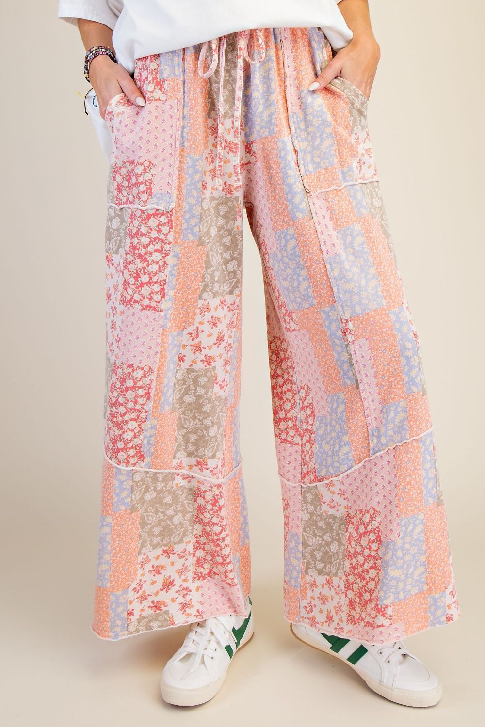 Blush Floral Patch Pant