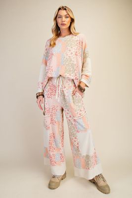 Blush Floral Patch Pant