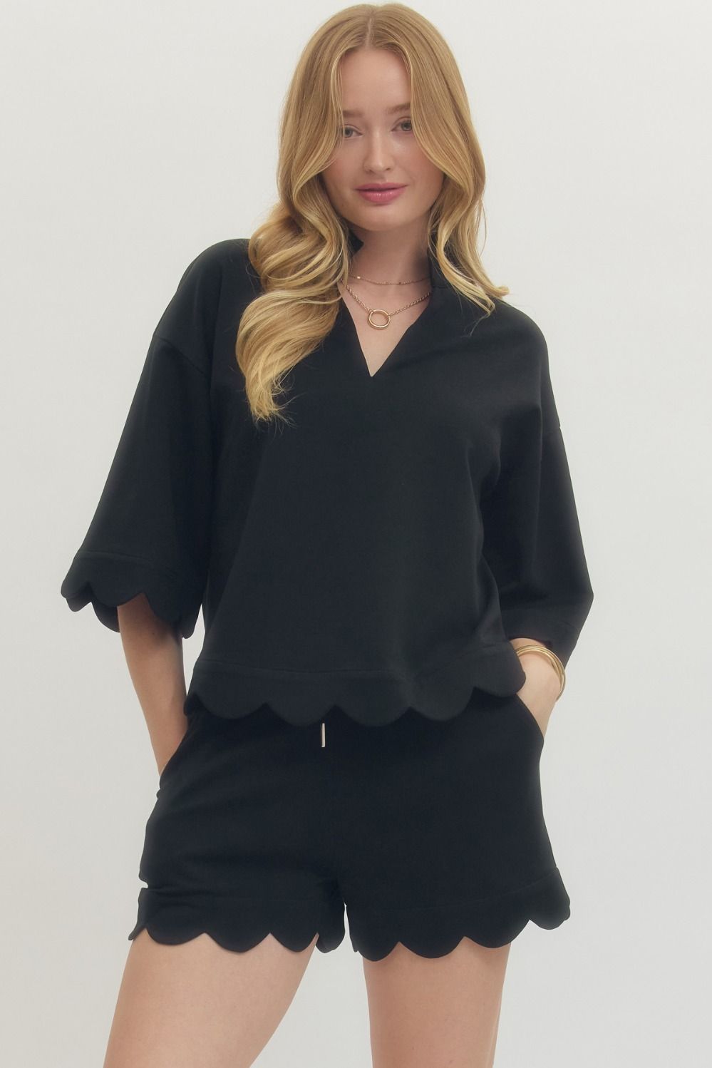 Midnight Scallop Shorts