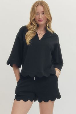 Midnight Scallop Shorts