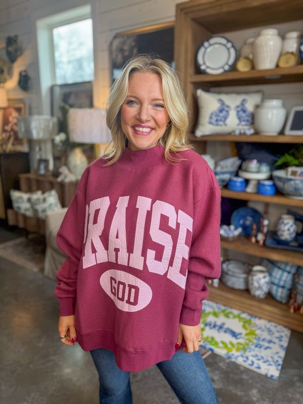 RD Praise God Reversible Mock Sweatshirt