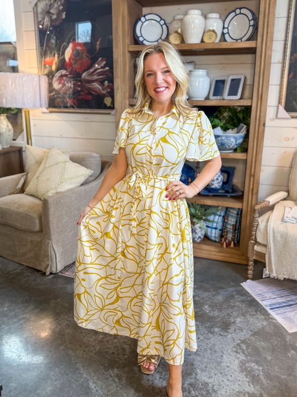 Abby Yellow/Ivory Dress