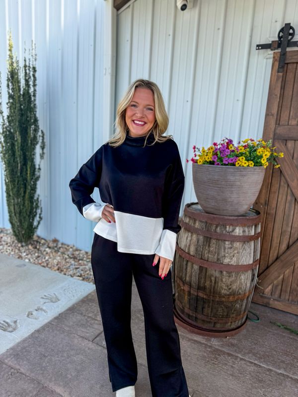 RD Butter Soft Color Block Mock