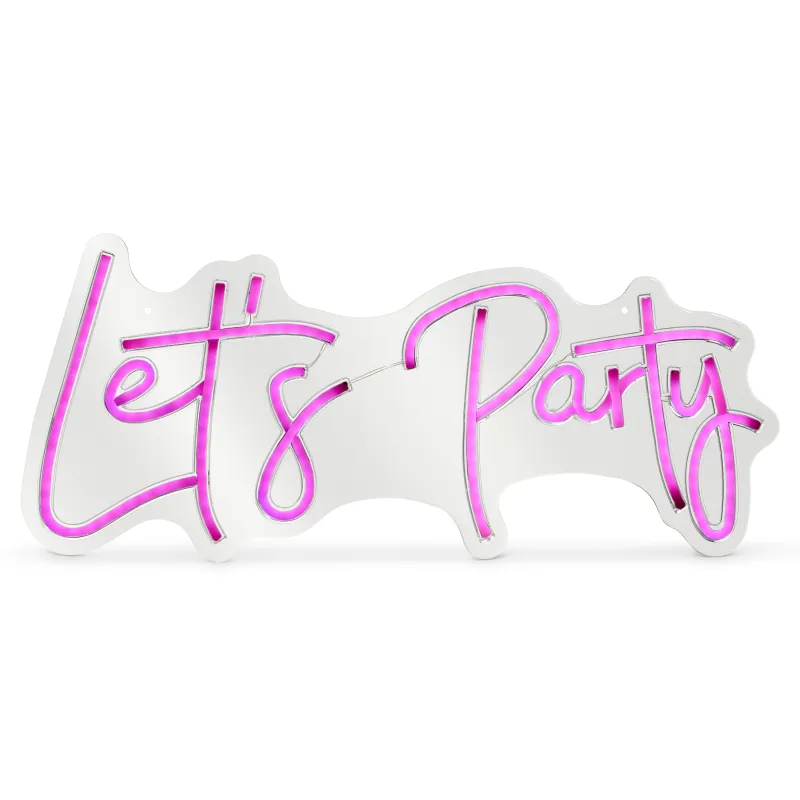 19.5" Let's Party Neon Sign