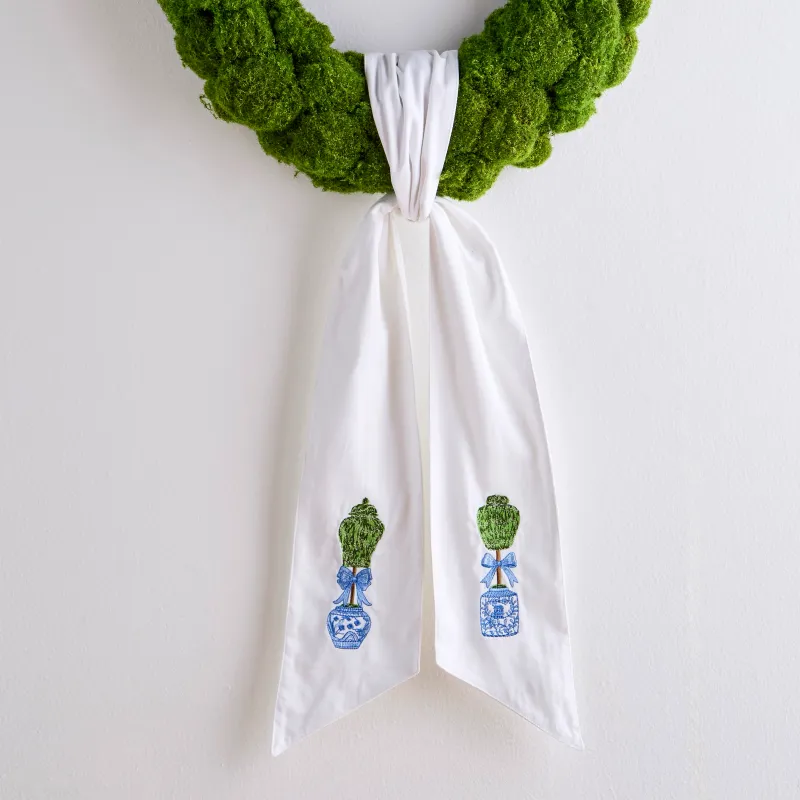 60" Topiaries Wreath Sash