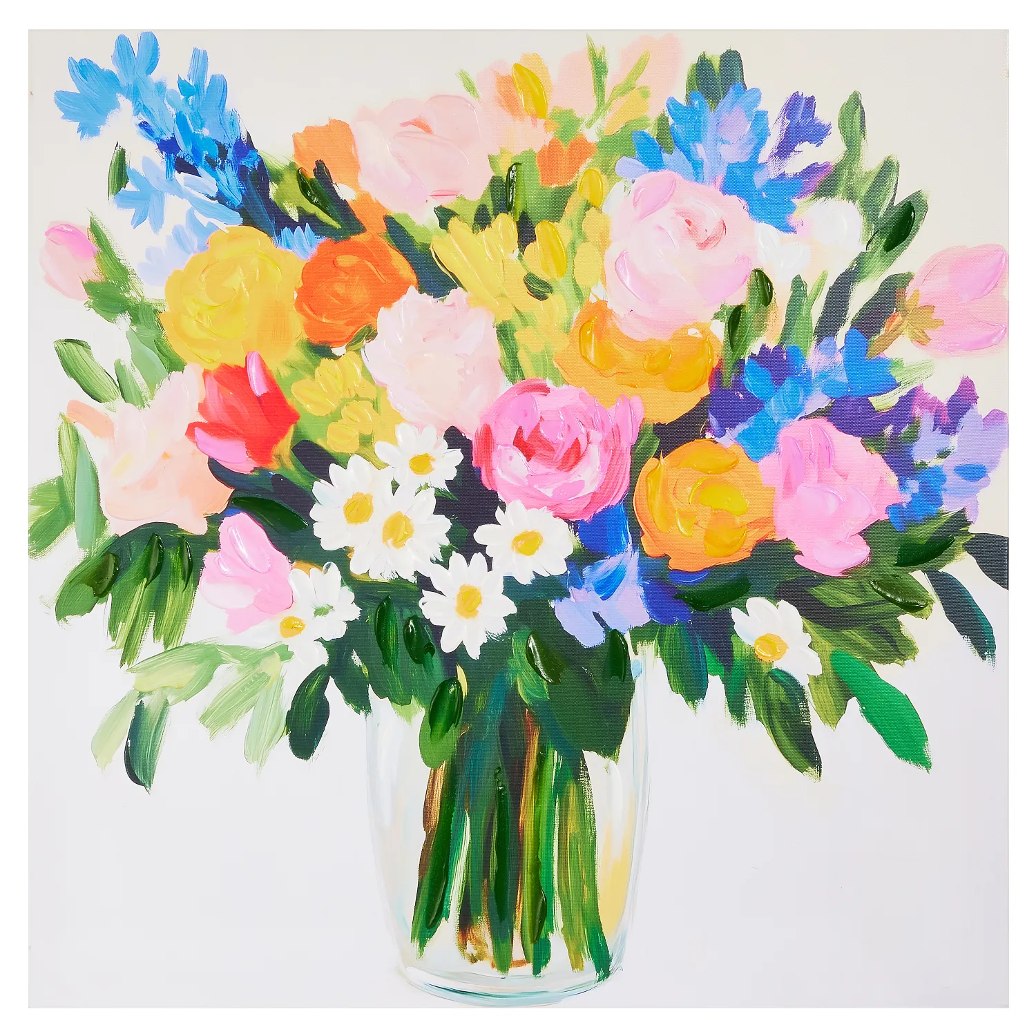 23.75" Mixed Floral Bouquet Wall Art