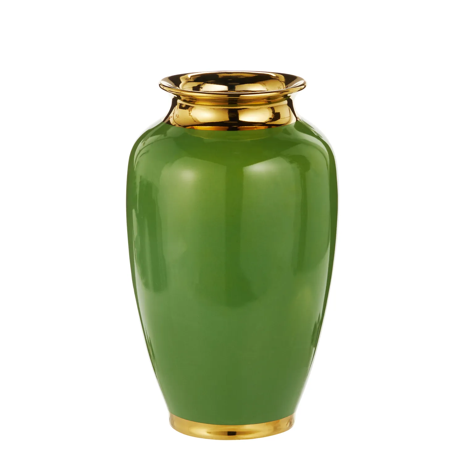 10.5" Green &amp; Gold Vase