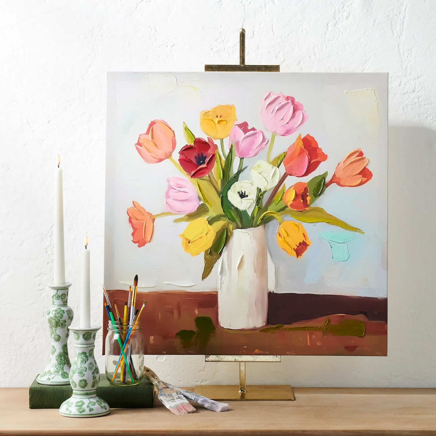 24" Tulips in Vase Wall Art