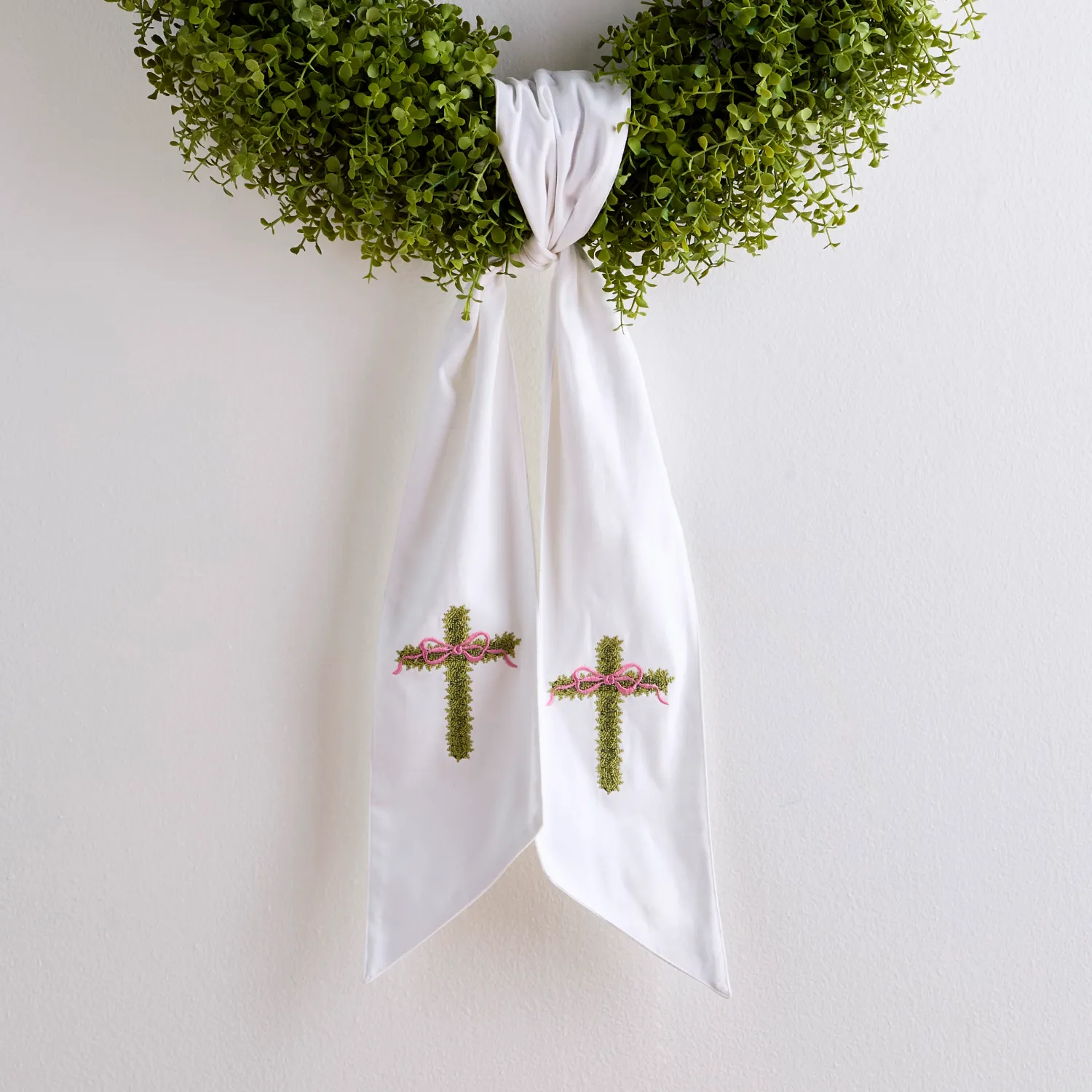 60" Cross Wreath Sash