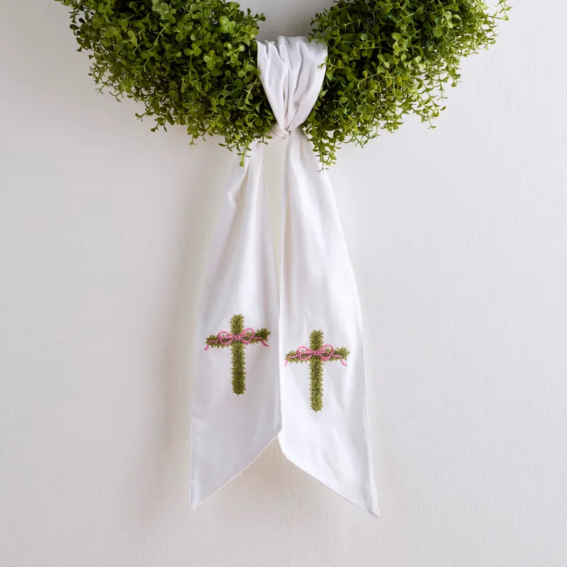 60" Cross Wreath Sash