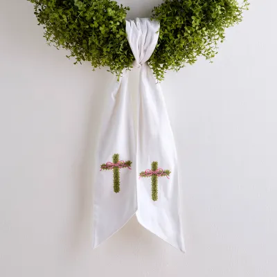 60" Cross Wreath Sash