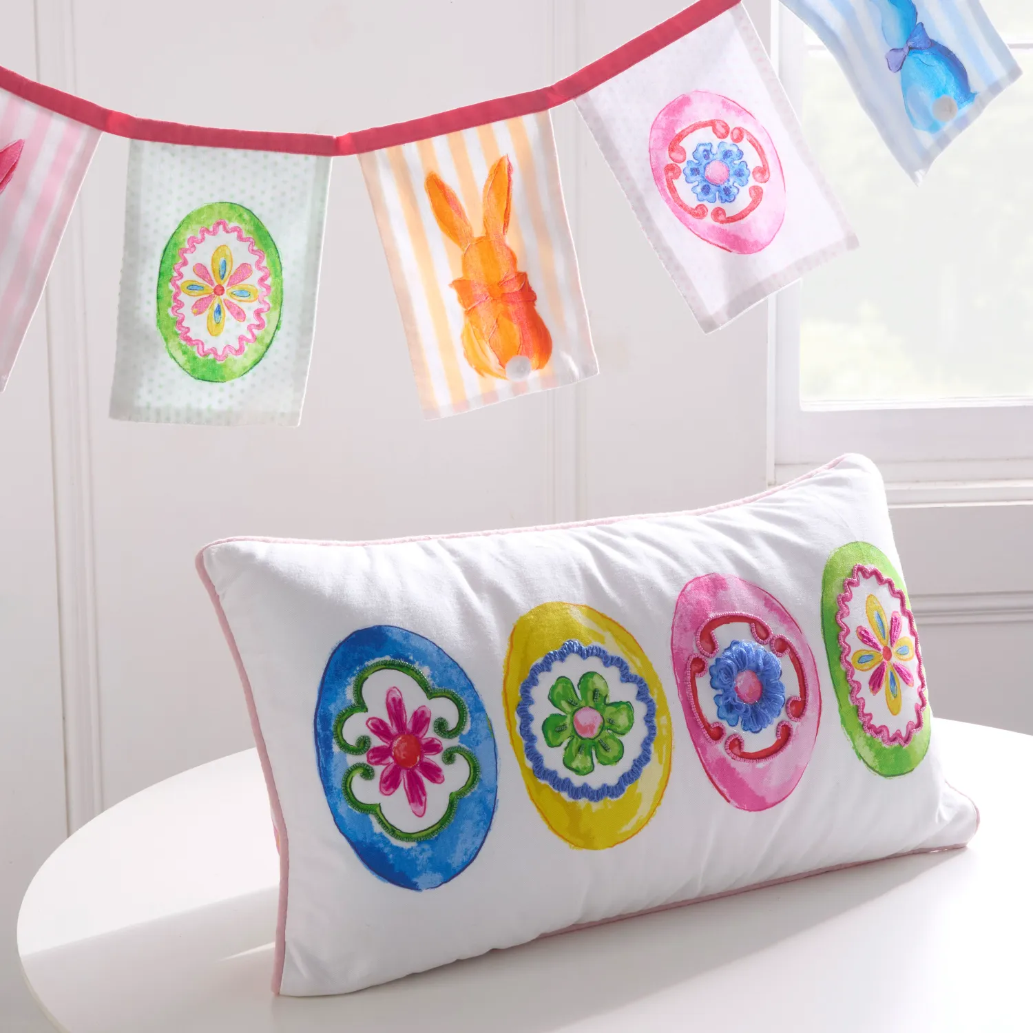 22" Blossom Egg Lumbar Pillow