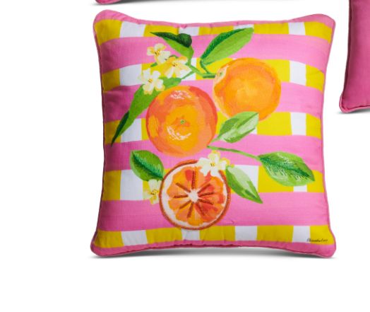 18" Citrus Orange Weave Pillow
