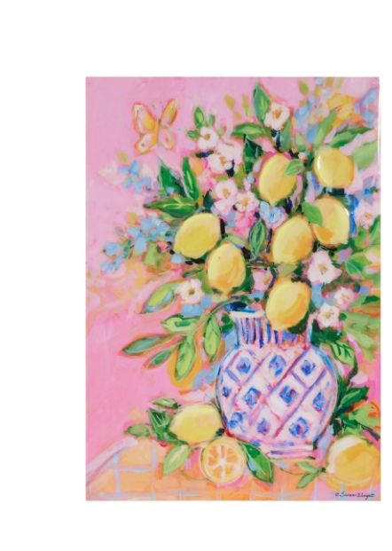 18" Lemon Citrus Arrangment Wall Art