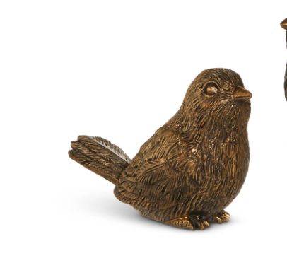 4.5" Antique Gold Birds 1