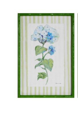 23.5" Azure Bloom Stripe Framed Print