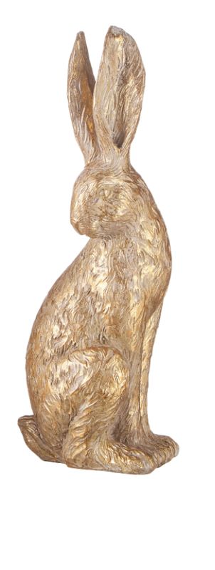 12.25" Looking Gold Leaf Rabbit
