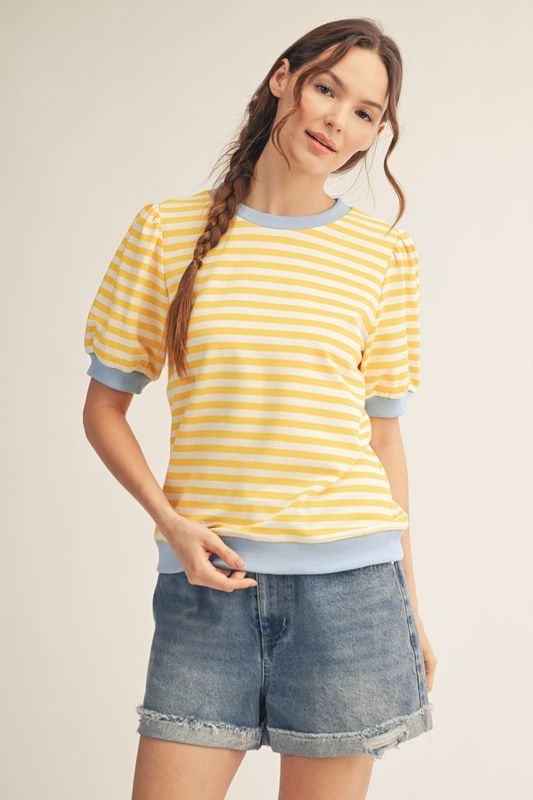 CH Lemon Drop Stripe Top