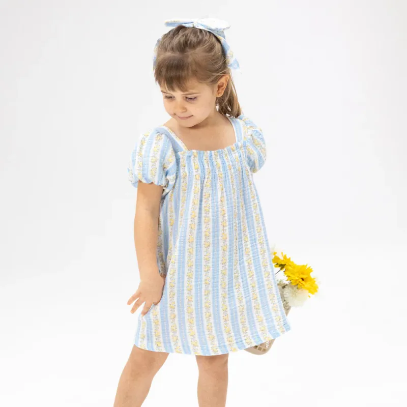 CH Odalys Floral Stripe Dress w Bloomer