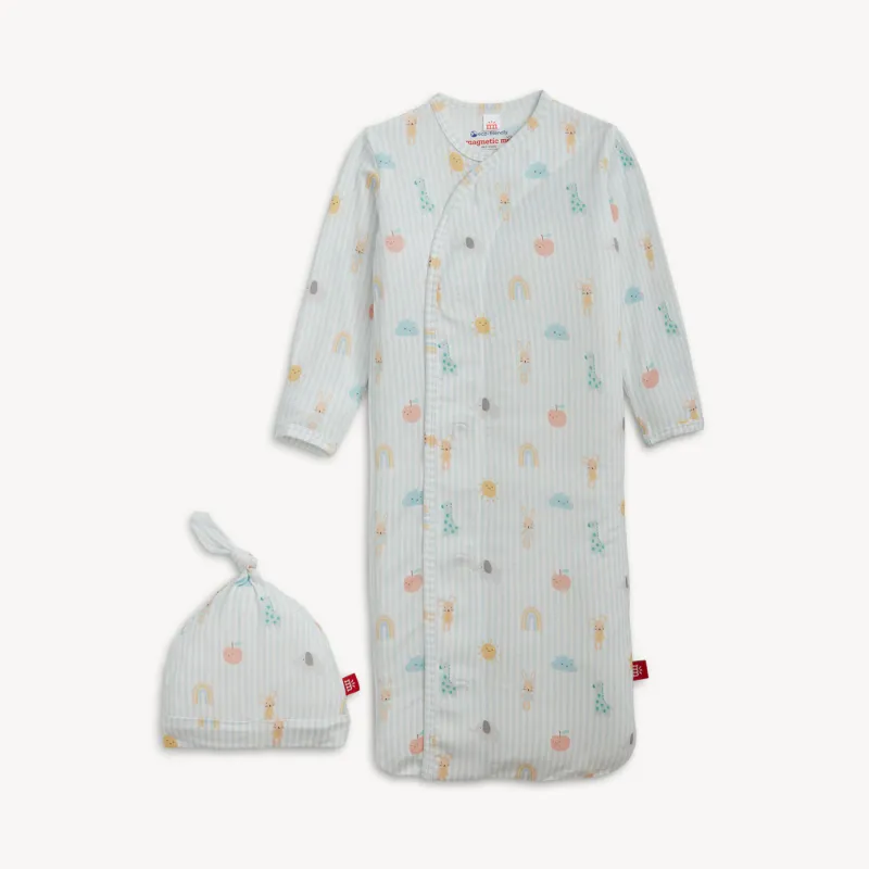 CH Lullaby Sky Blue Gown + Hat Set