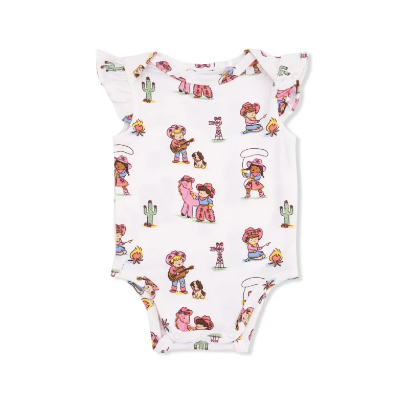 CH Vintage Cowgirls Ruffle Sleeve Bodysuit