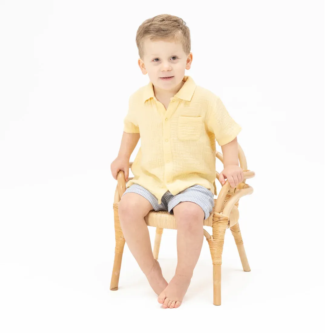 CH Micro Gingham Blue Blizzard Polo Set