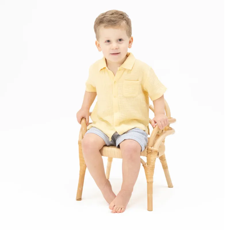 CH Micro Gingham Blue Blizzard Polo Set