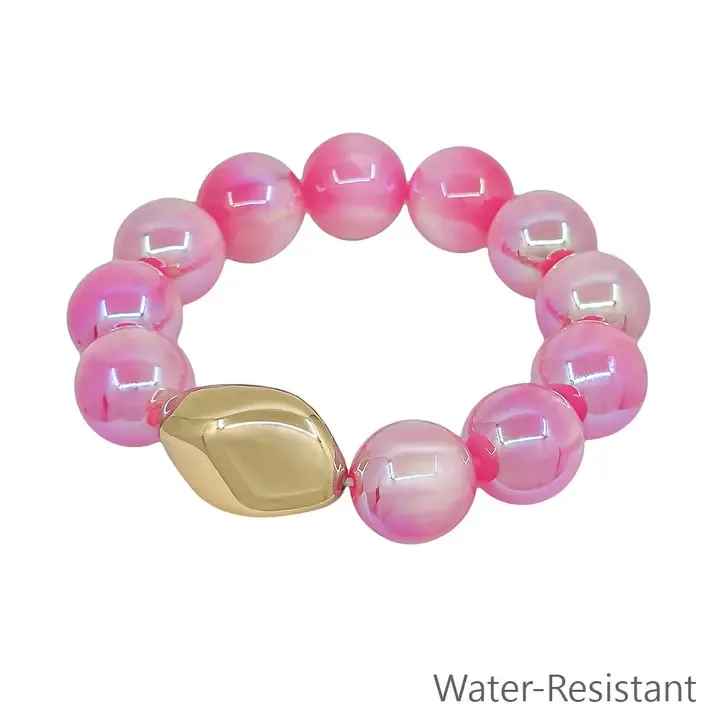 VG Chunky Pink Beaded Bracelet