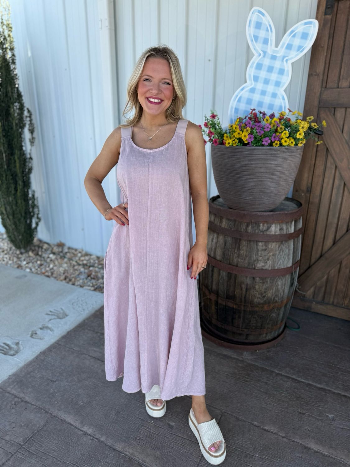 VG Mauve Elastic Strap Dress