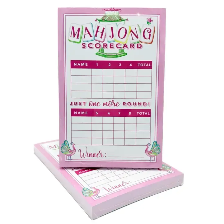 VG Pink Mahjong Scorecard Notepad