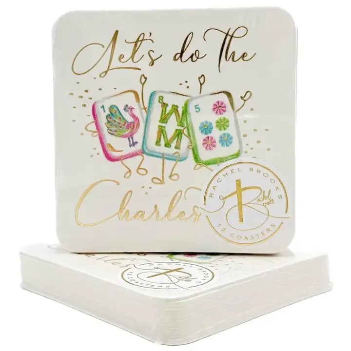 VG Let's Do the Charleston Mahjong Tiles Coasters