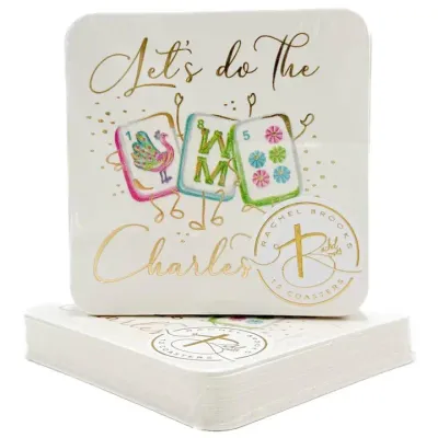 VG Let's Do the Charleston Mahjong Tiles Coasters