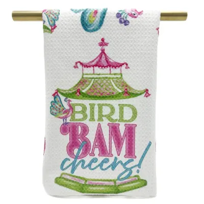 VG Bird Bam Cheers Mahjong Tea Towel