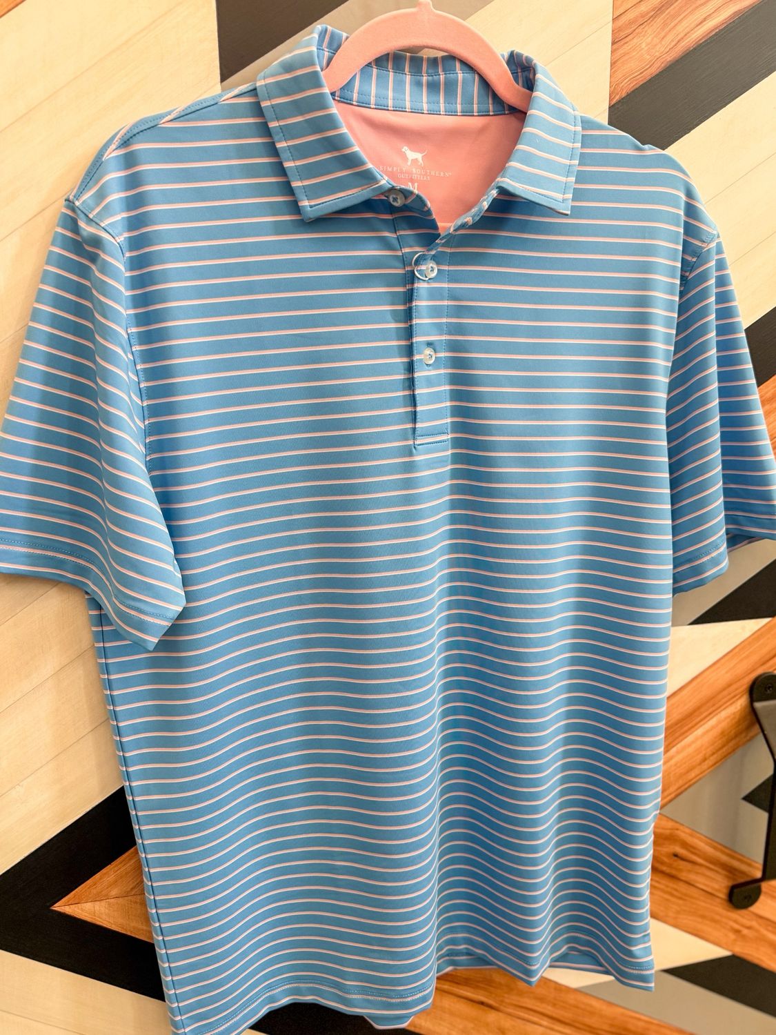 VG Polo Micro Stripe-Blue