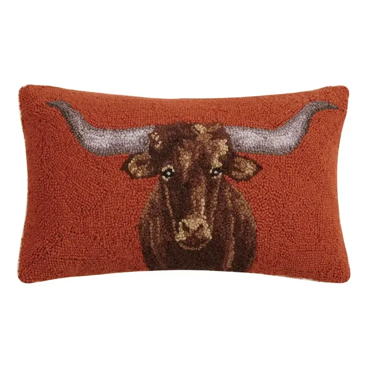 VG Longhorn Hook Pillow