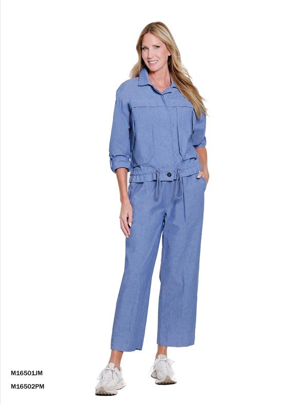 Chambray Blue Bttn Front Jacket