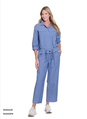 Chambray Blue Bttn Front Jacket