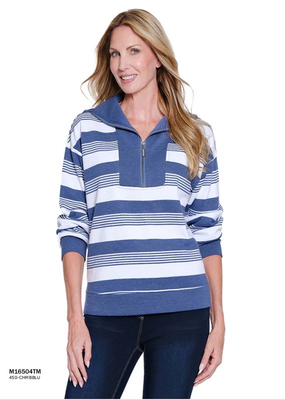 Chambray Blue Hi-Lo Top