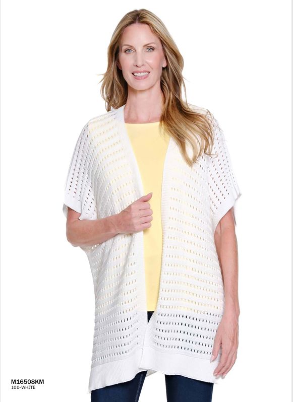 White Open Sweater Cardigan