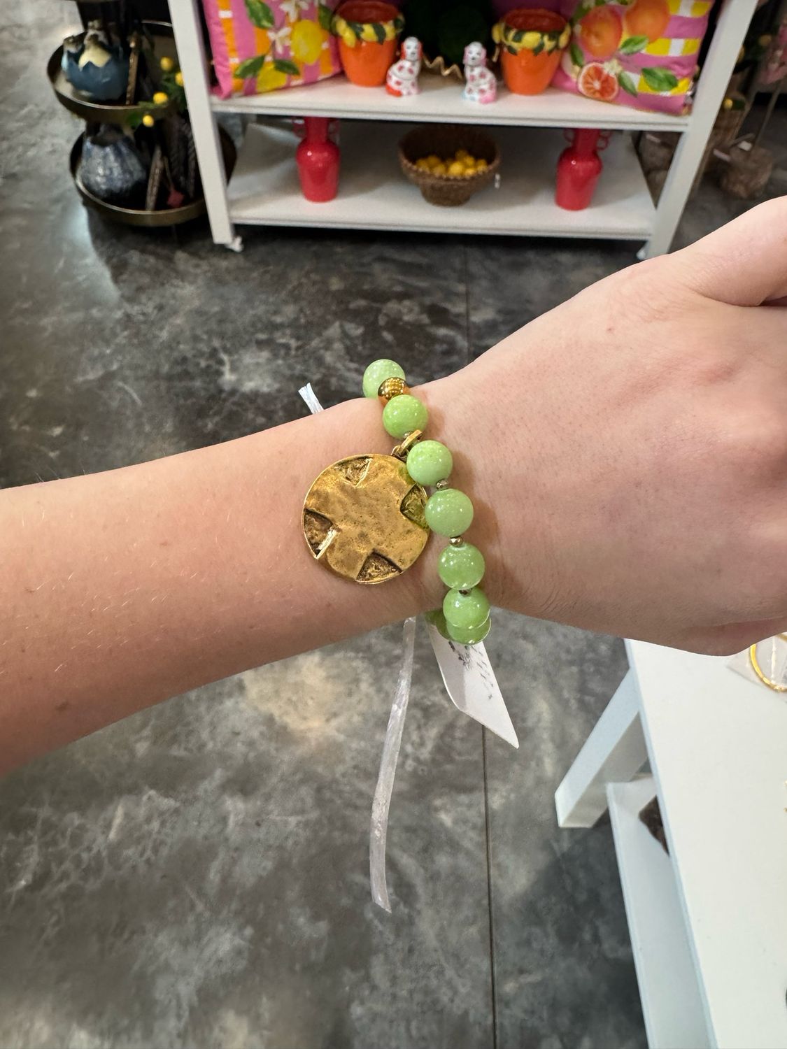 VG Lord's Prayer Bracelet-Lime Green
