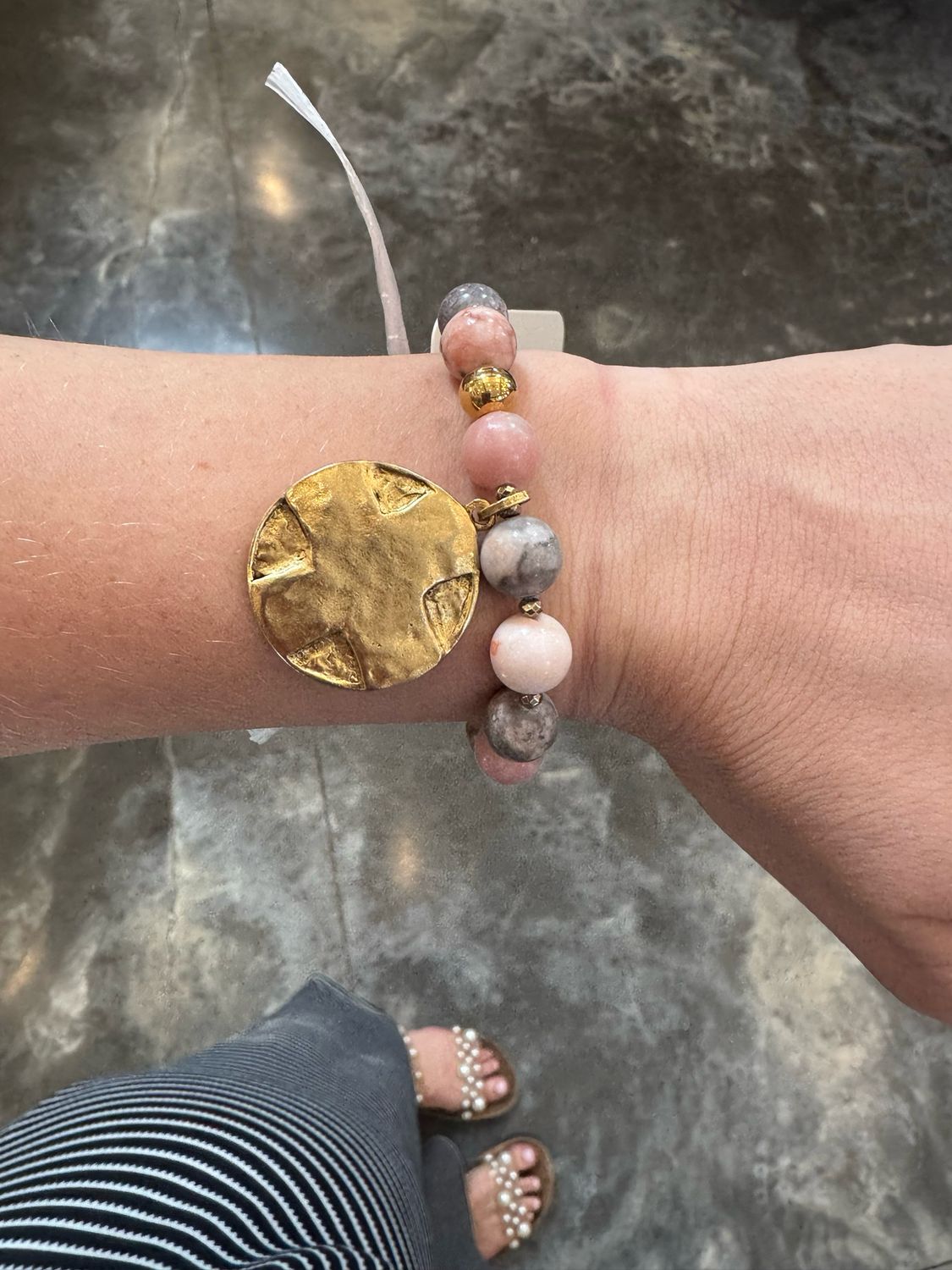 VG Lord's Prayer Bracelet-Pink/Grey