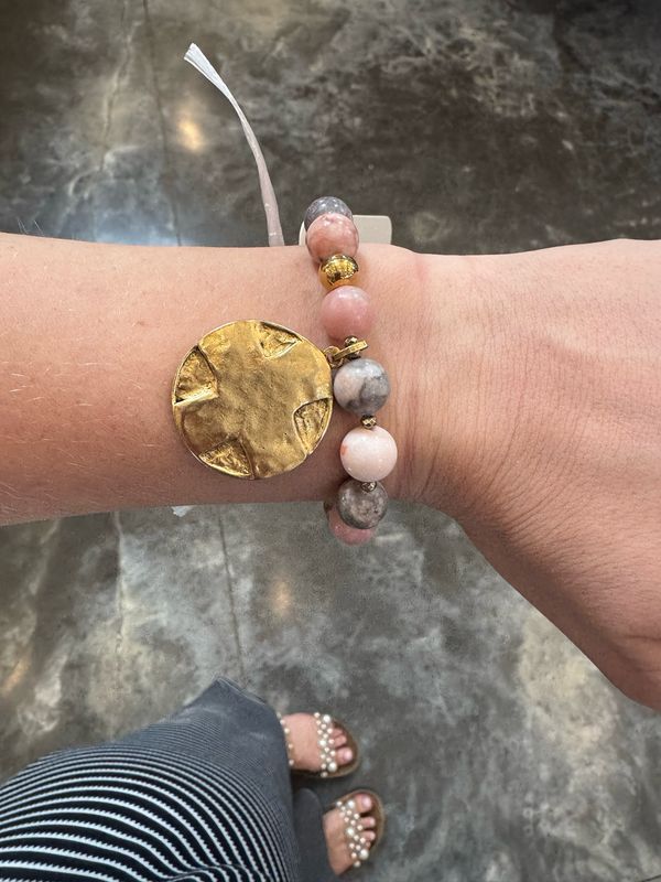 VG Lord's Prayer Bracelet-Pink/Grey