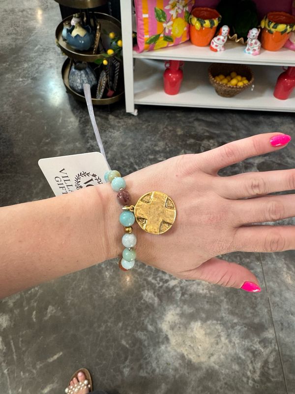 VG Lord's Prayer Bracelet-Blue/Grey