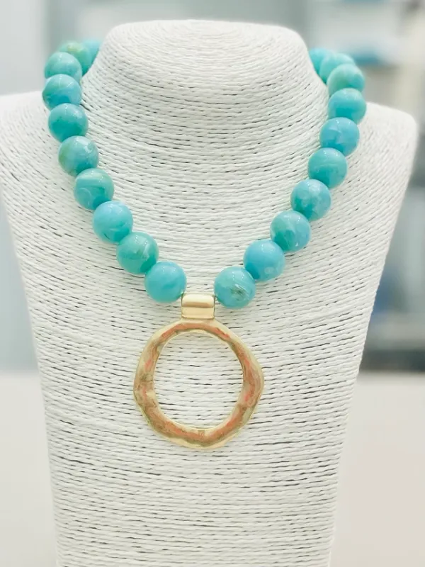 VG Pendant Turquoise Necklace