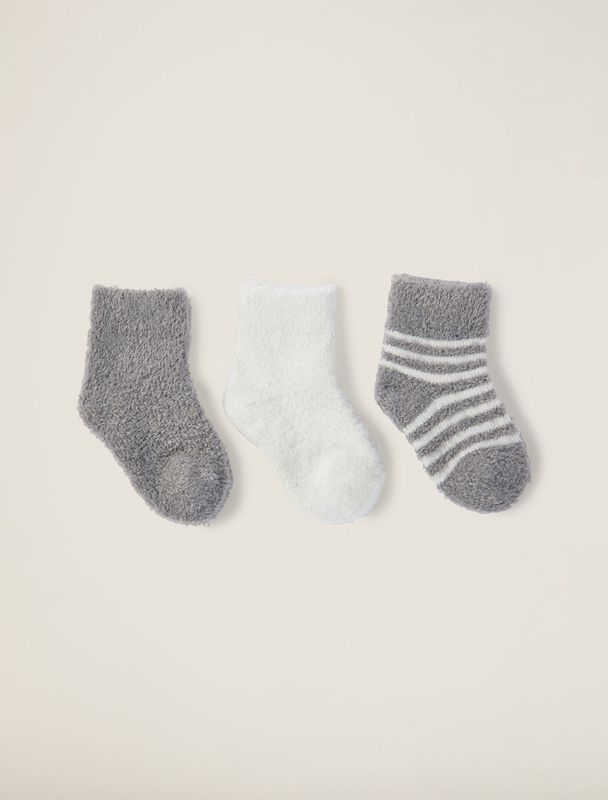 CCL Infant Socks 3 Pack-Pewter Pearl