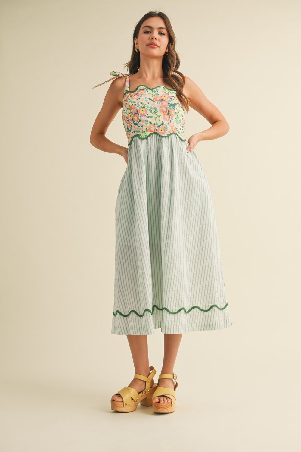 Mint To Be Floral Dress
