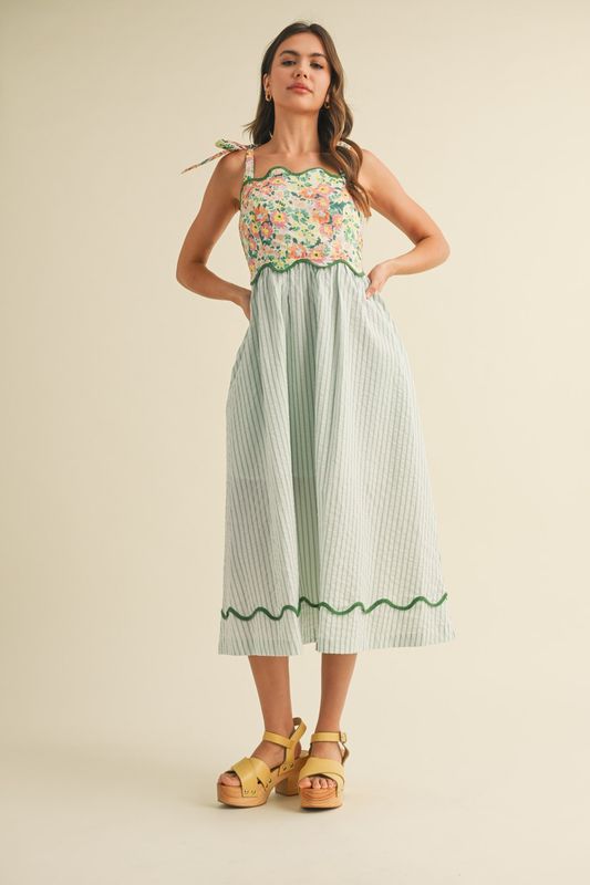 Mint To Be Floral Dress