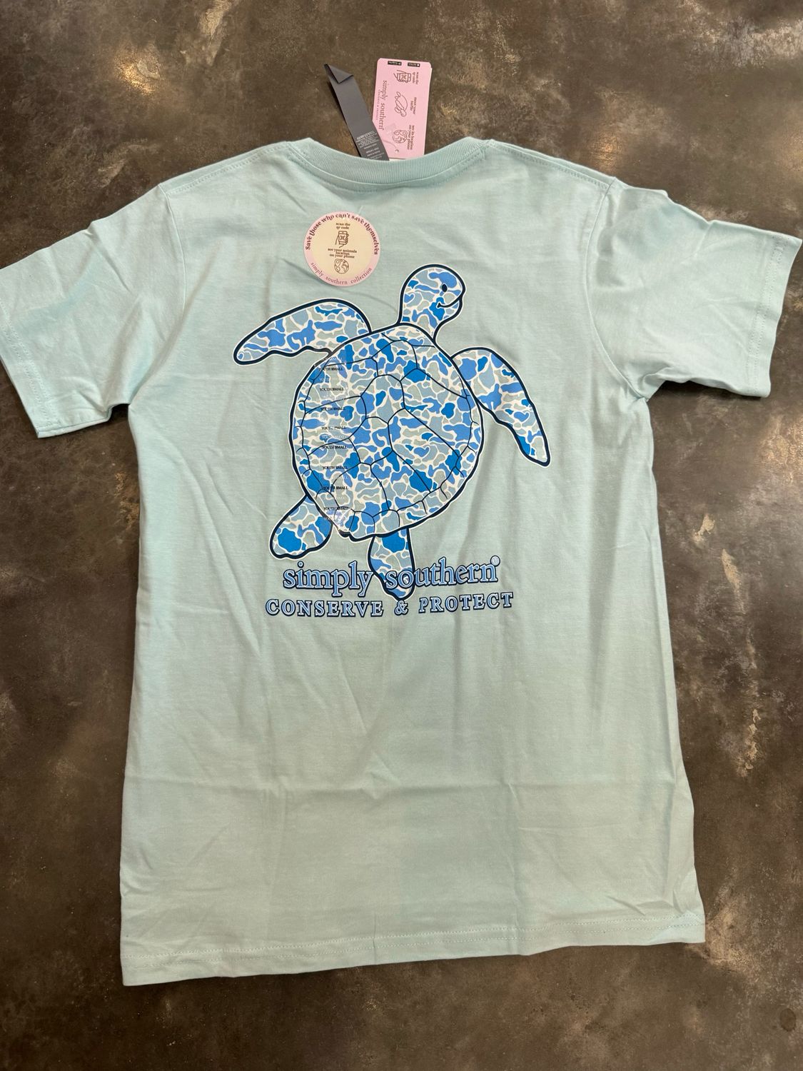 RM Blue Camo Turtle Tee
