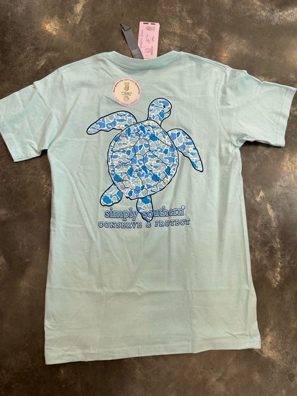 RM Blue Camo Turtle Tee