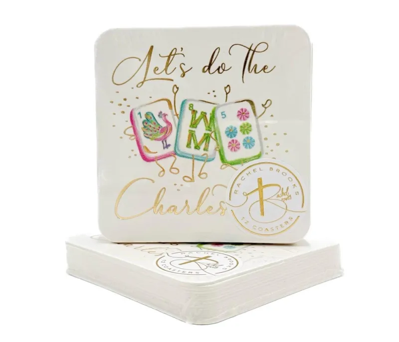 VG Gold Foil Mahjong Tiles Napkins